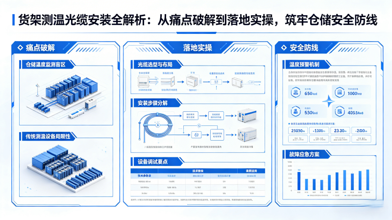 货架测温光缆安装 