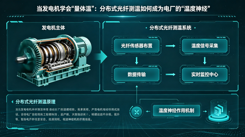 当发电机学会“量体温”：分布式光纤测温如何成为电厂的“温度神经”